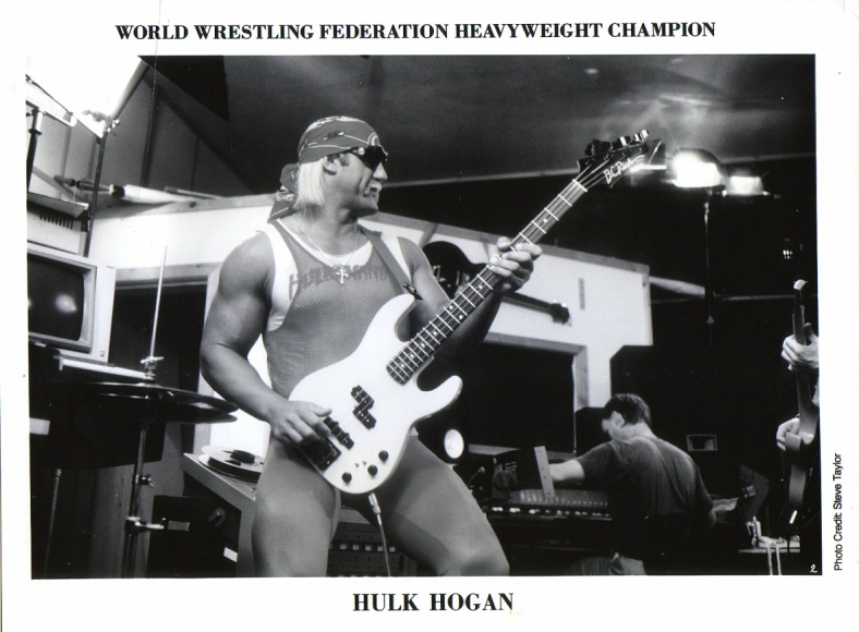 Hulk Hogan during the height of his wrestling career, and subsequent attempts at becoming a full-time rock-n-roller // via imageevent.com